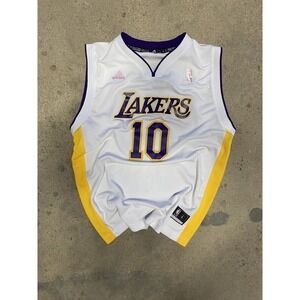 Los Angeles‎ Lakers Jersey Mens Large White NBA Basketball Steve Nash 10 Adidas